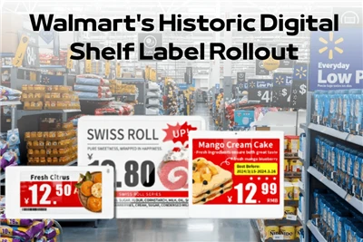 Walmartning tarixiy raqamli javon yorlig'i chiqarilishi